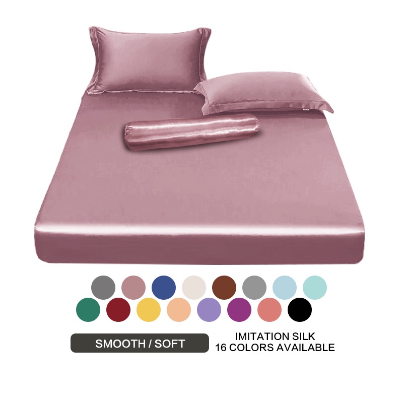 4in1 Fitted Bedsheet Set Including Fitted Sheet Pillowcases and