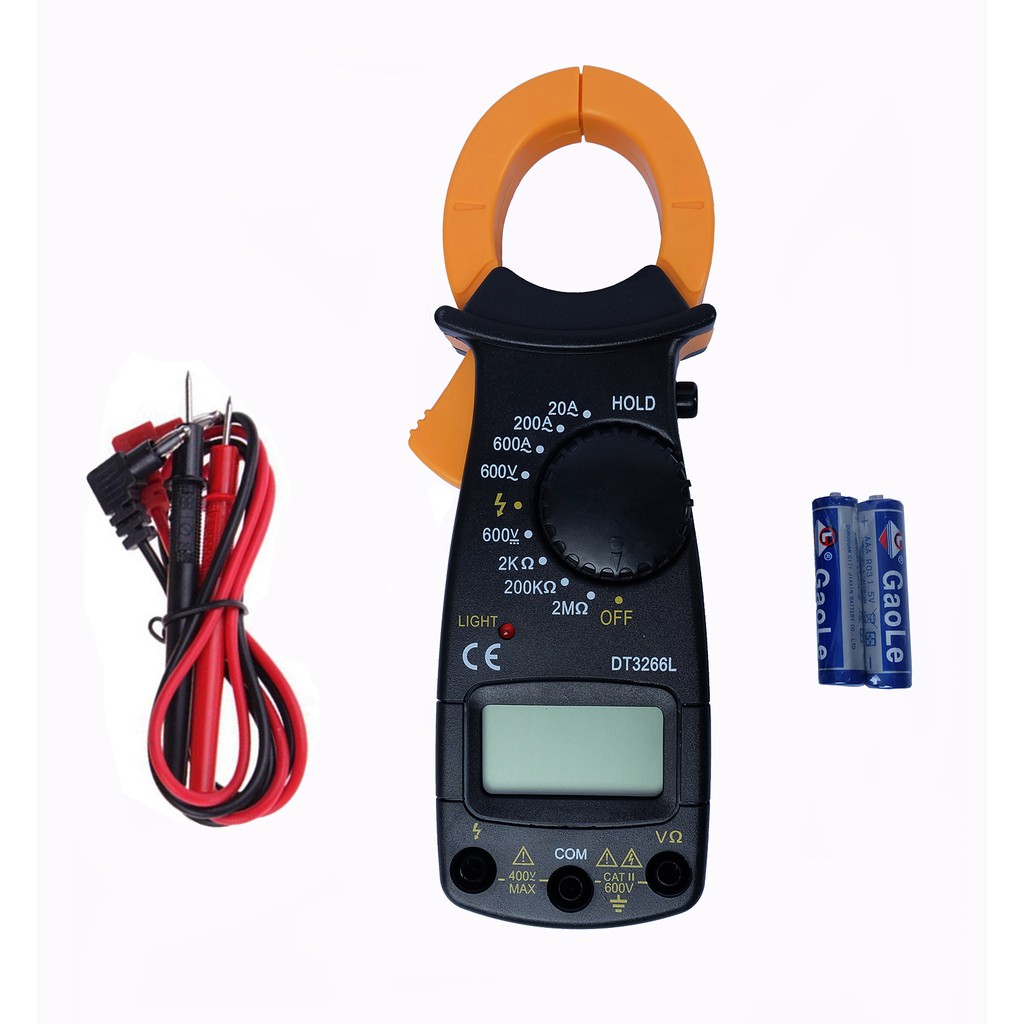 Clamp Meter Digital AC, DC and Resistance Clamp Meter Model DT3266L ...