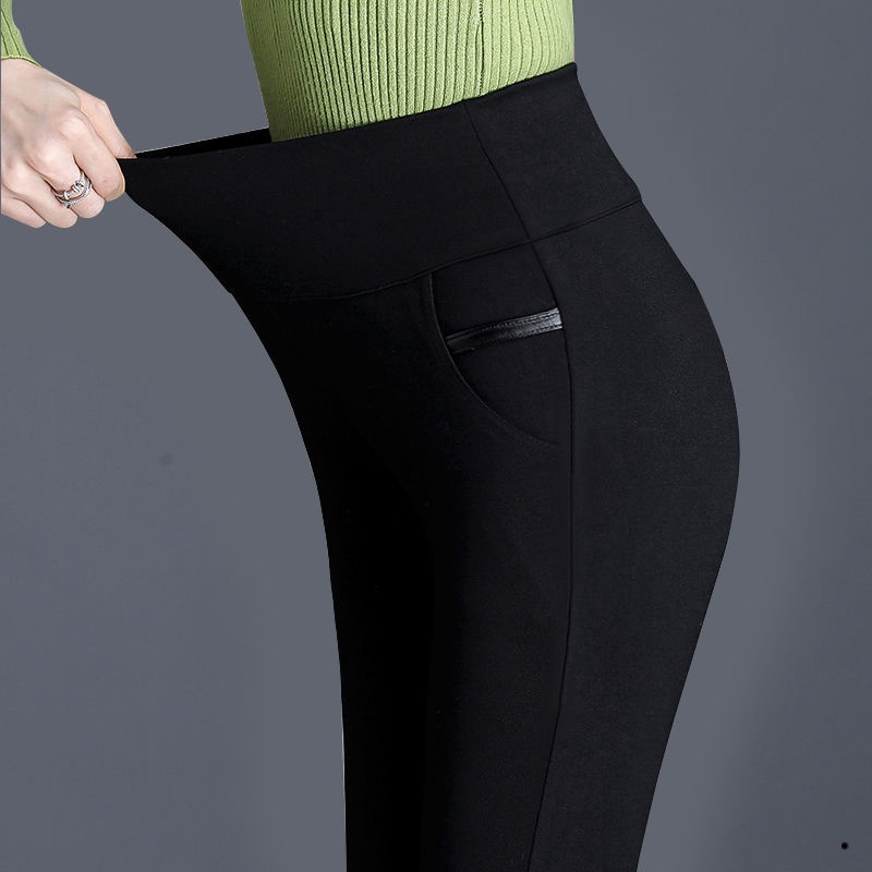 Plus Size M-5XL Women Long Pants Korean Style Casual Vintage Black High  Waist Slimming Office Wear Pants