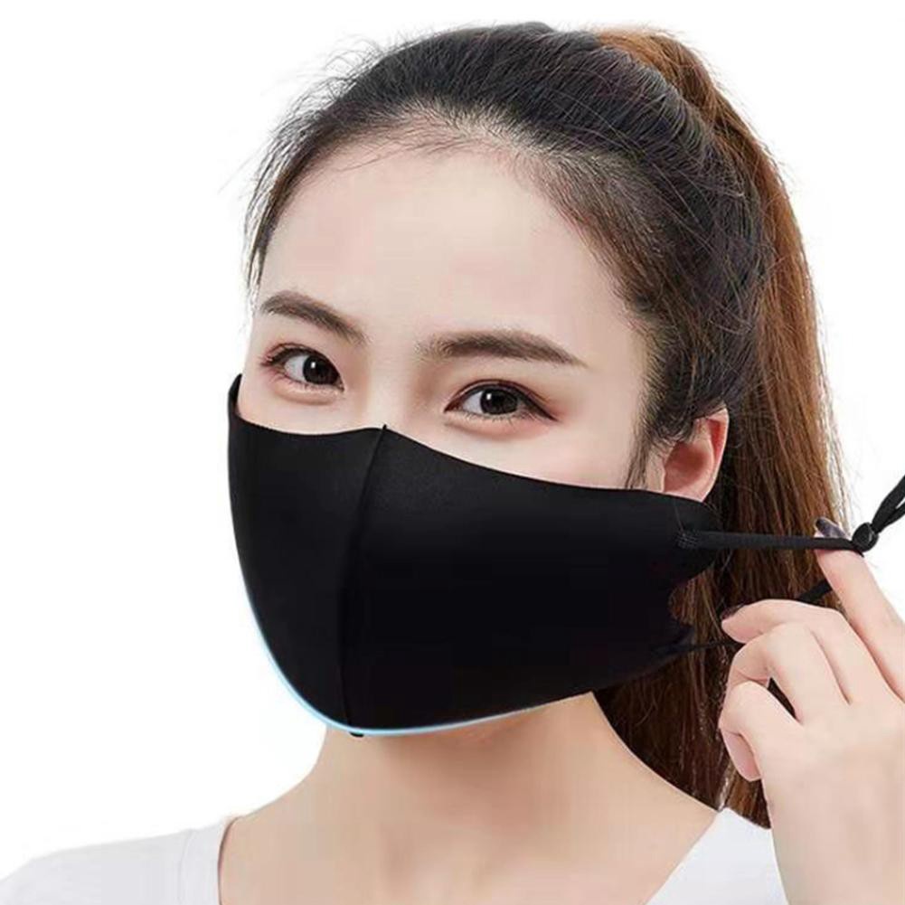 5 Pieces 1 Set Ice Silk Face Mask Individually Packaged Washable Anti ...