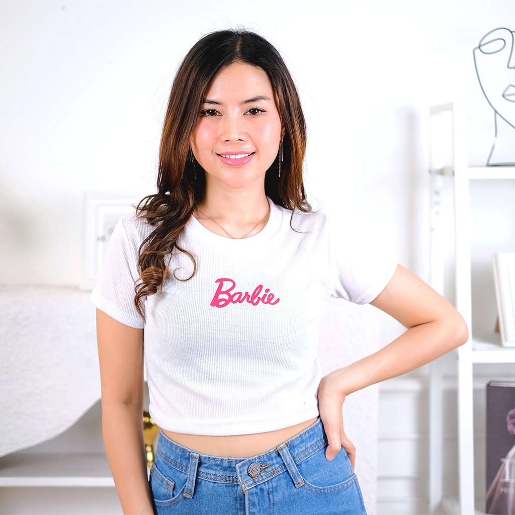 Afi EC Barbie Crop Top T Shirt LD 88 P40 Shopee Singapore