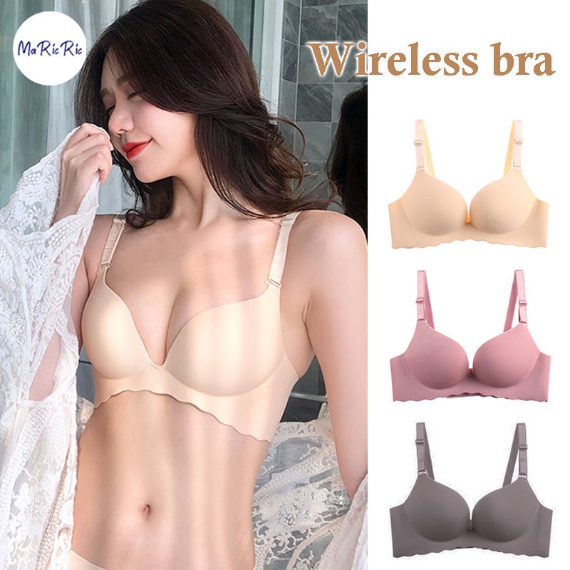 SG InStock) Wireless High Support Push Up Seamless Bra Series (Wireless.  Seamless. Strapless. Push up) - MBA04