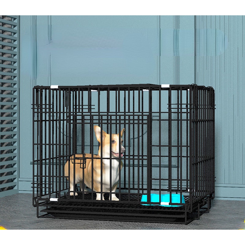 Multifunction Thick Dog Crate, Small Dog Kennel Dog Playpen with Double