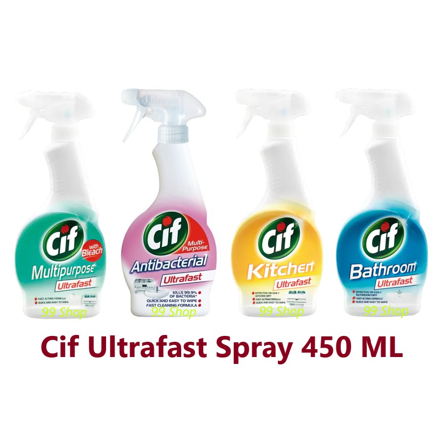 CIF Ultrafast Spray Series Antibacterial, Multipurpose, Bathroom