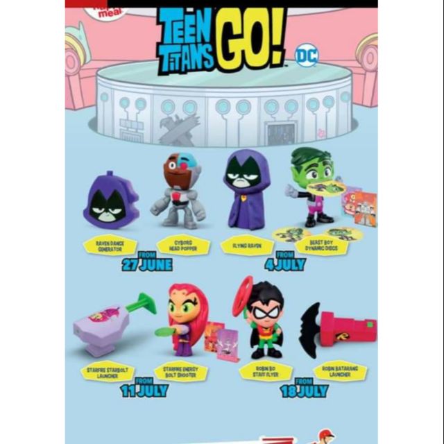 McDonald's Mcd Mcdonalds Mcdonalds Mcd Happy Meal Toy TEEN TiTANS GO ...