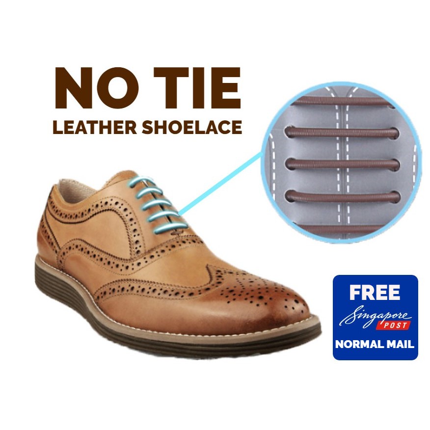 No Tie Leather Shoe Lace Shopee Singapore