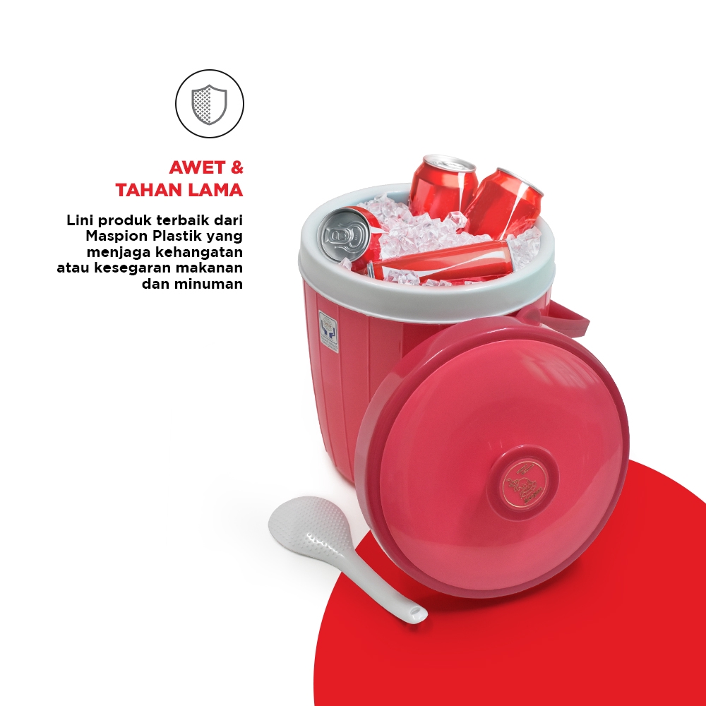 Maspion Termos Es dan Nasi Plastik Rice/Ice Bucket USA 8 - Gambar 3