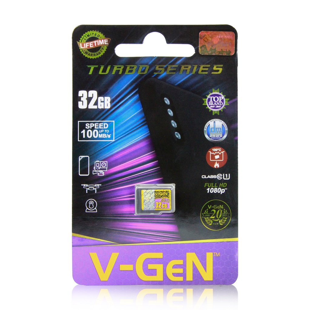 MicroSD 4GB 8GB 16GB 32GB 64GB 128GB 256GB Class 10 V-GeN Turbo 100MBps Memory Card Micro SD Original - Gambar 2