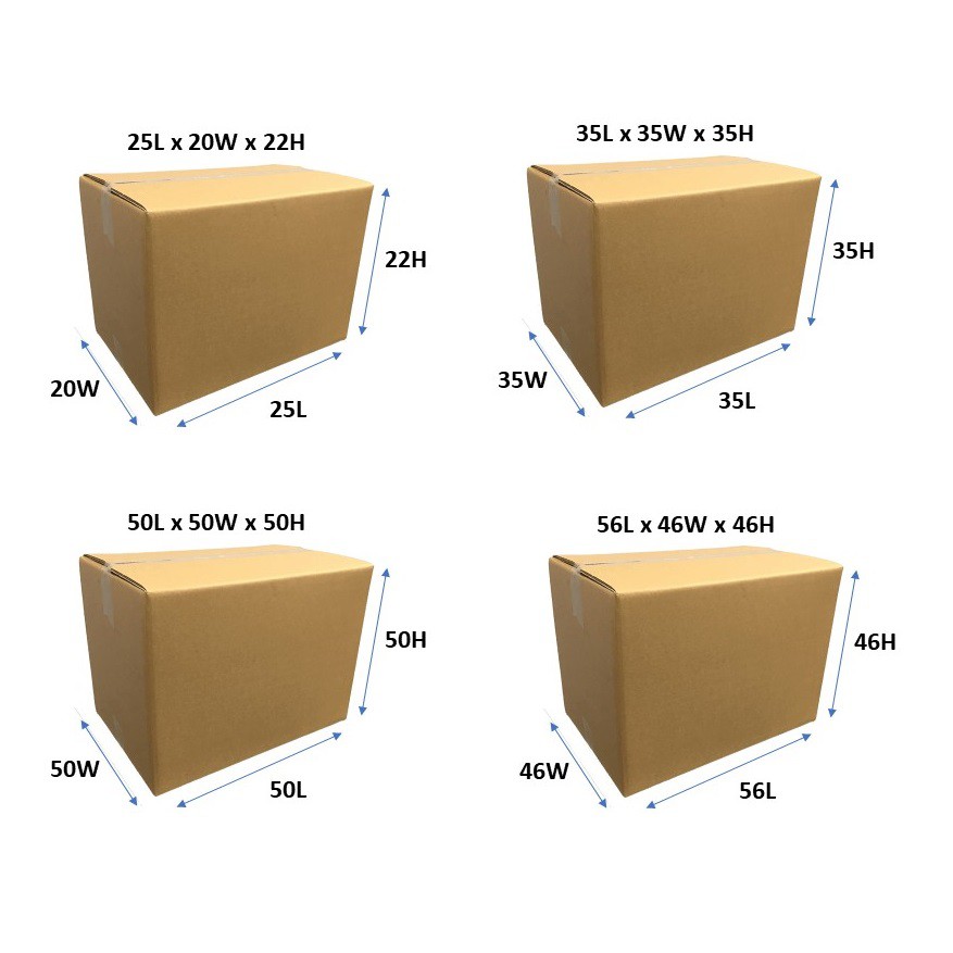 Carton Box Single Wall Multiple Sizes Packing Materials Shopee Singapore