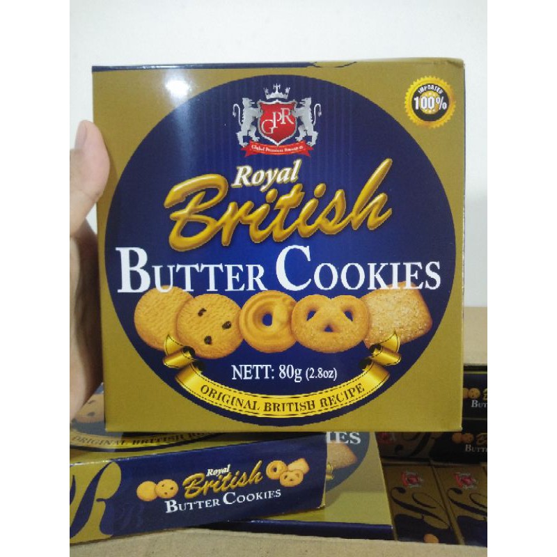 ROYAL BRITISH BUTTER COOKIES 80G BISKUT BUTTER BISCUIT GPR FOOD HALAL