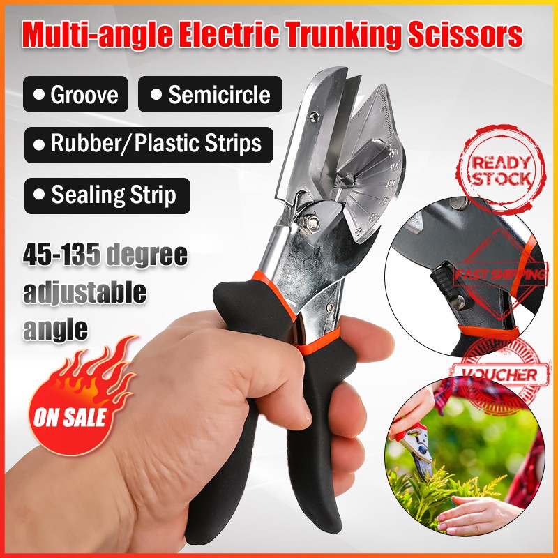 Multi-angle Electric Trunking Scissors 45-135 Degree Wire Cutter Bush Cutter PE PPR PVC Cutter DIY Home Improvement