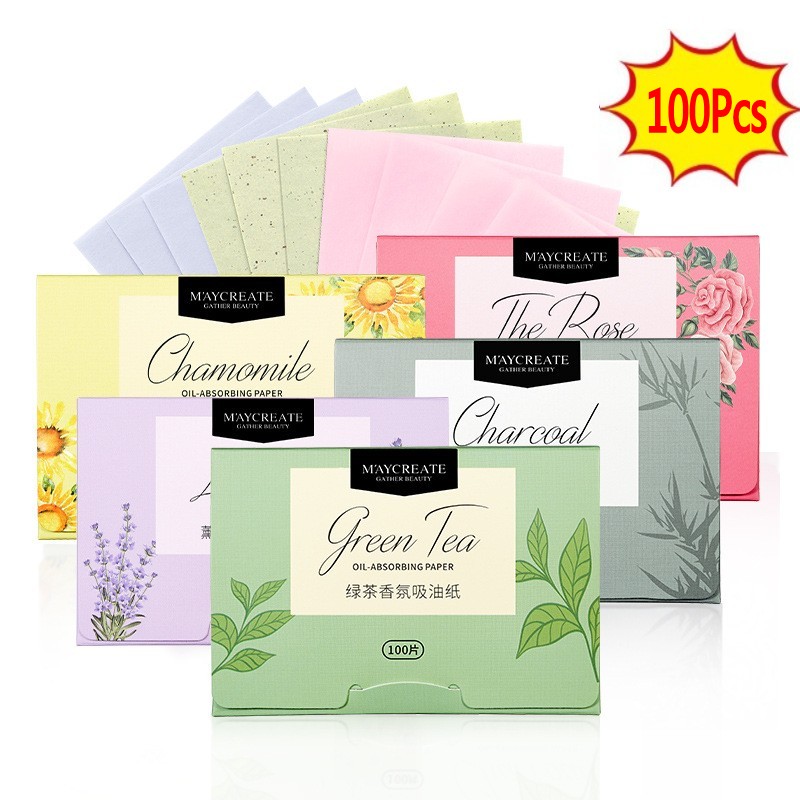 100pcs Natural Green Tea Oil Absorbing Tissues /Premium Face Oil