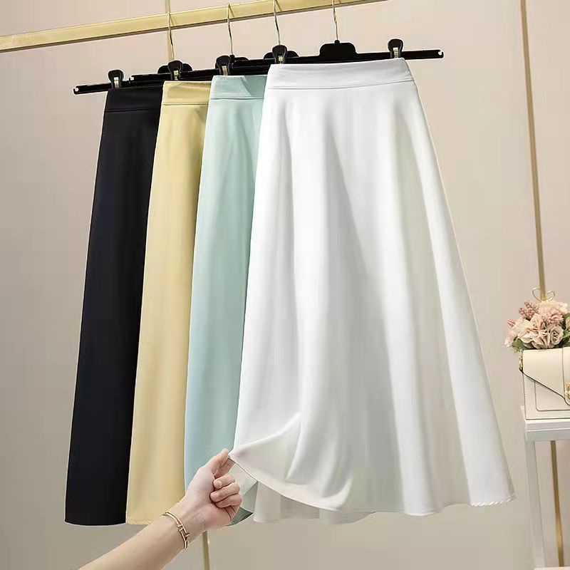 Elegant Chiffon Skirt A Line Fashion OL Work Daily Casual Plus Size ...