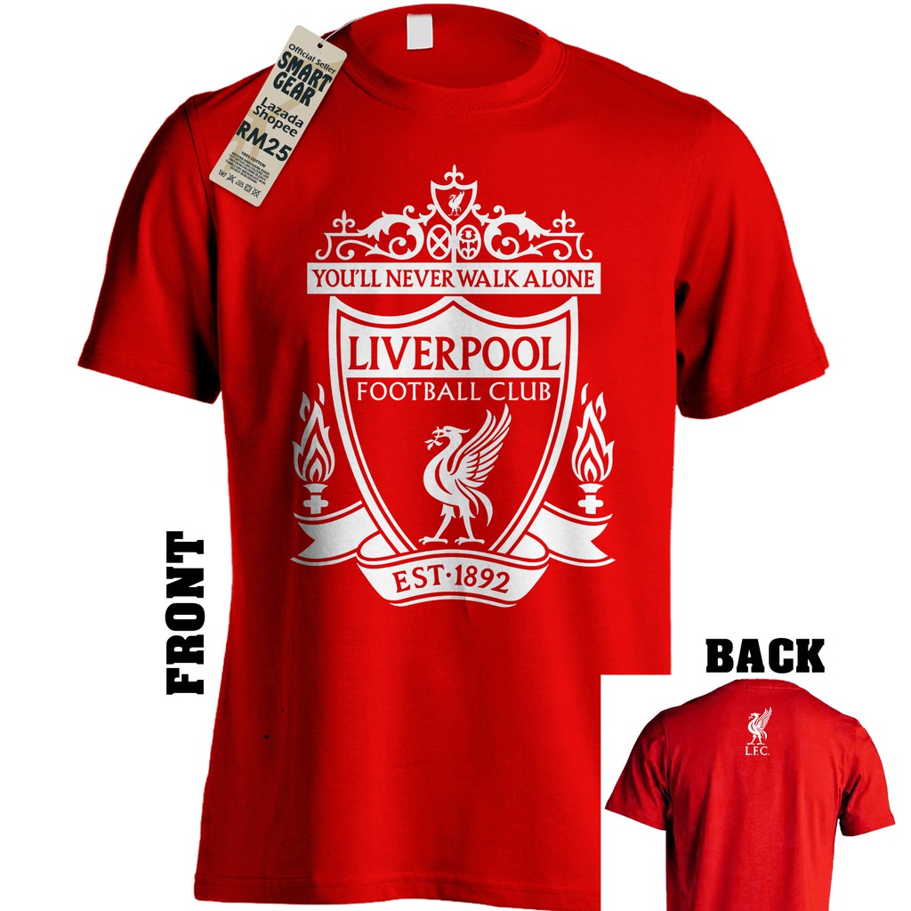 Liverpool YNWA Champions League Football Club Logo Tshirt Premier ...