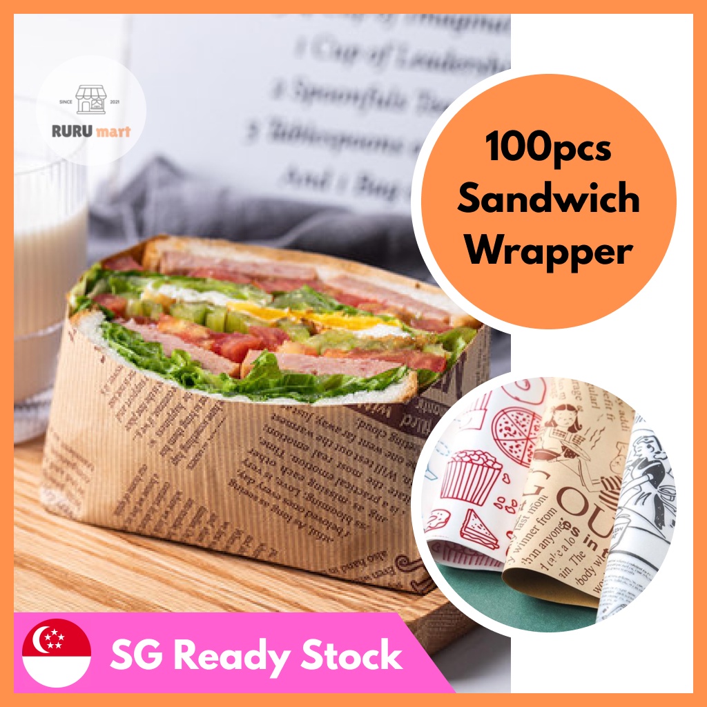 RURUMART | 100pcs Food Grade Greaseproof Wax Baking Paper Sheet (Oil ...