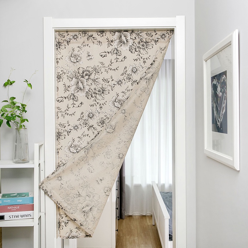Modern Cotton Linen Door Curtain Partition Doorway Curtain for Kitchen ...
