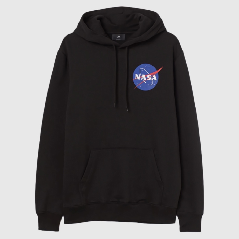 White nasa deals hoodie h&m