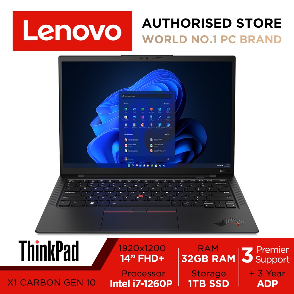 [Free MS Office]Lenovo ThinkPad X1 Carbon Gen 10 | 21CB00AVSG | 14