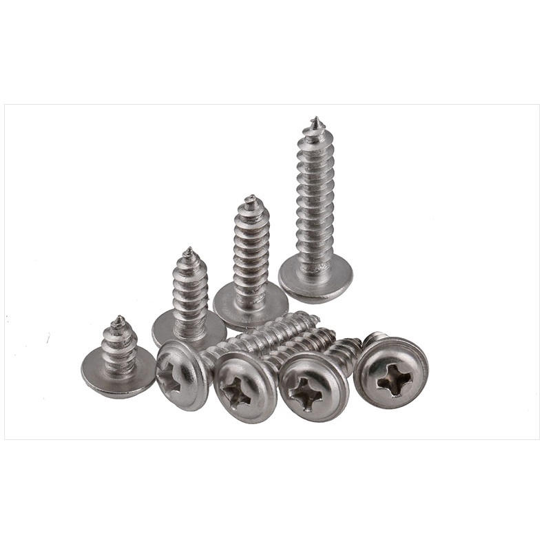 [304 Stainless Steel Phillips Round Head With Pad Self-Tapping Screw M1 ...