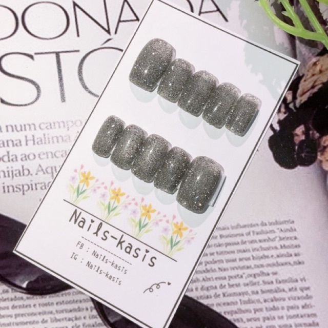 Gel False Nails Flash Color Plus A Set Of Glue And File | Shopee Singapore