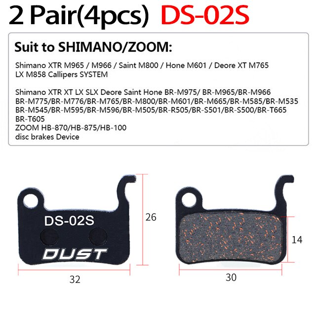 thumbnail image 2 of MTB Bicycle Hydraulic Disc Brake Pads For B01s SHI... – Grandado 2 of 13