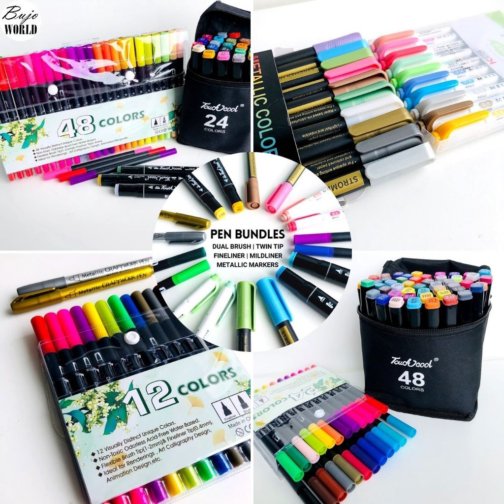 24 Colour 24PC TOUCH COOL DUAL TIP MARKER