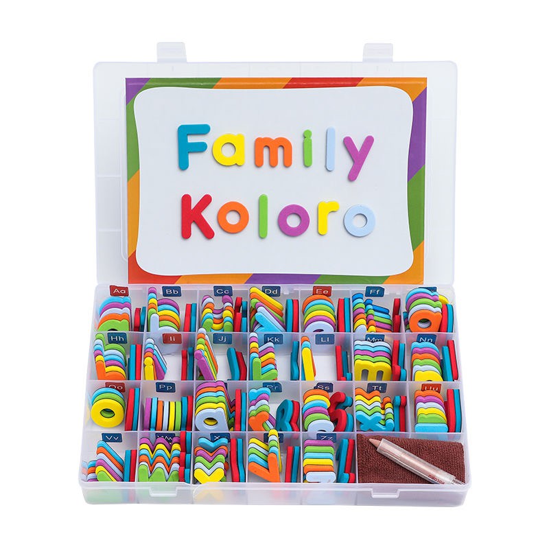 208Pcs/Set Magnetic Foam Letter Classroom Alphabets Set with Magnet Board Kids Toy ABC Spelling Child Learning Toys Game