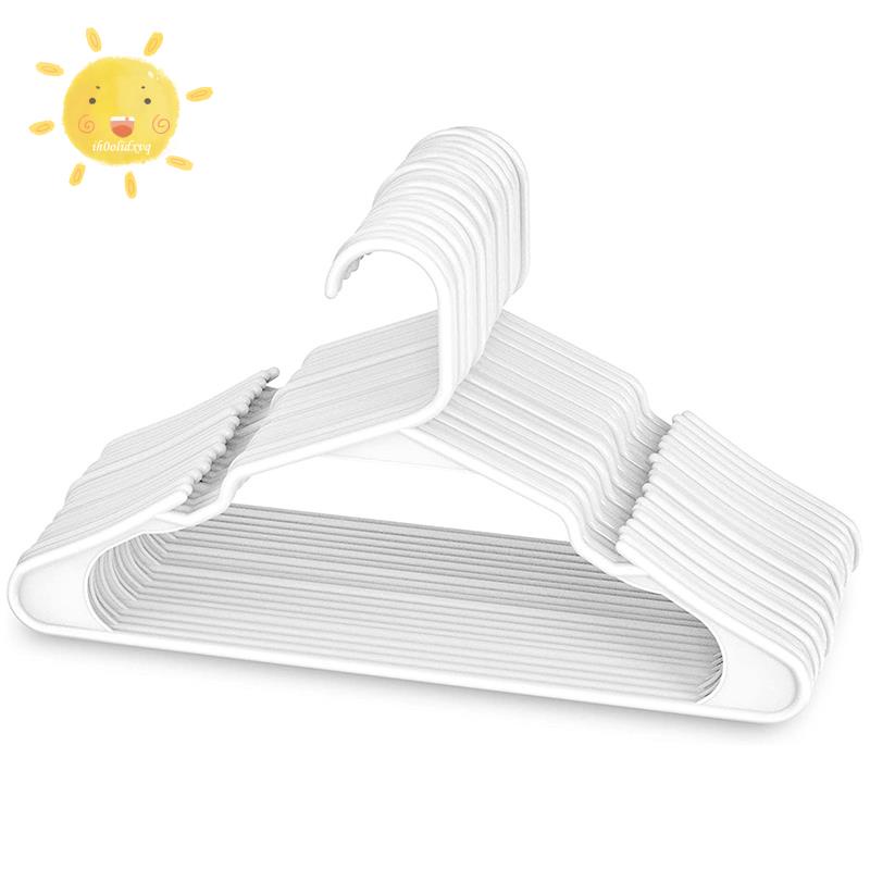 White Plastic Hangers, Plastic Clothes Hangers Perfect for Everyday ...