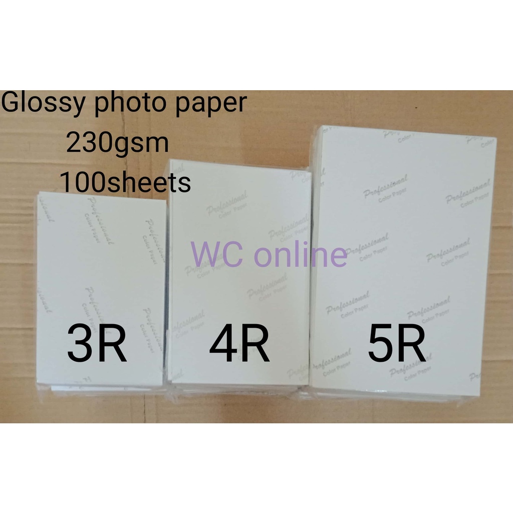 Professional 3R 4R 5R A4 A3 Glossy Photo Paper 180 / 210 / 230gsm ...