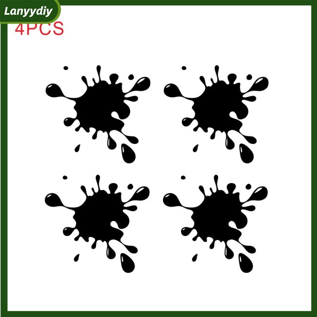 lA 4pcs Funny Car Sticker Water droplets shape Vinyl Decal Car Auto