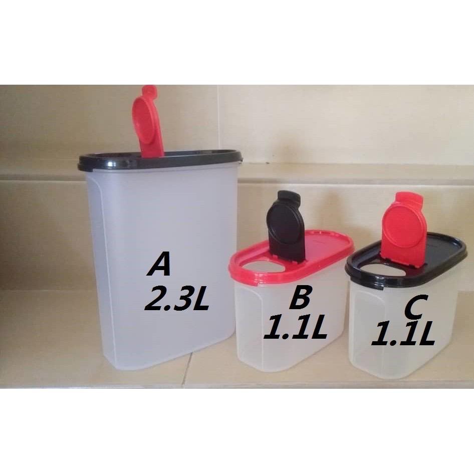 Tupperware Modular Oval with Dispenser / Tupperware Mini Snack Ezy ...