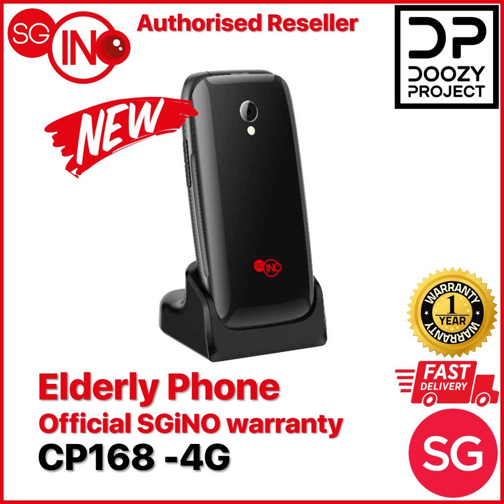 SGiNO iNO CP168 Senior / Elderly Phone 4G - Free Desktop Charger (1 Year  Local Warranty) | Shopee Singapore