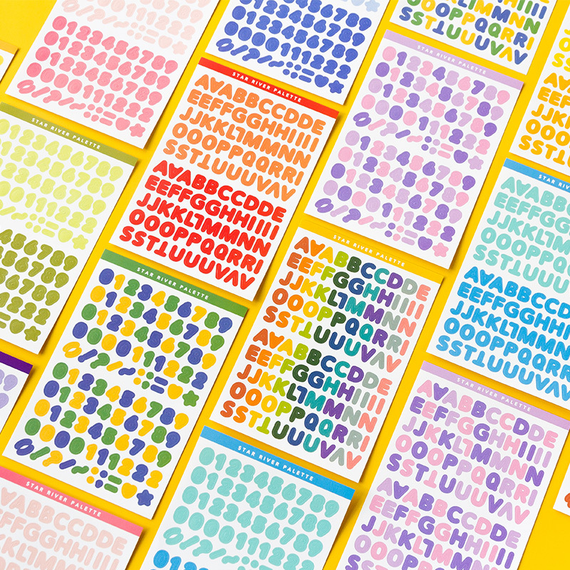 6 Sheets Alphabet Stickers Self Adhesive Letter Stickers | Shopee Singapore
