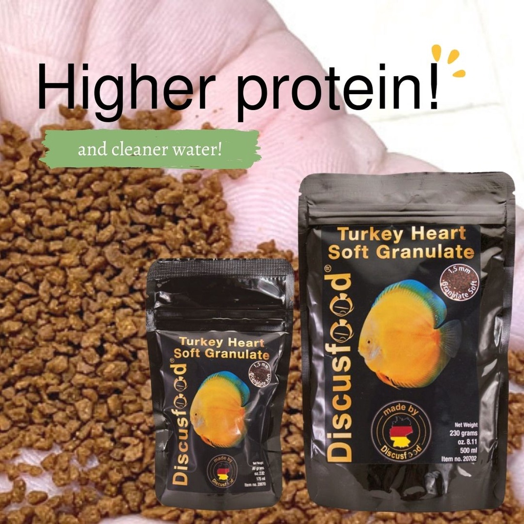 DiscusFood TH (Turkey Heart) Soft Granulate (Discus Growth Enhancer