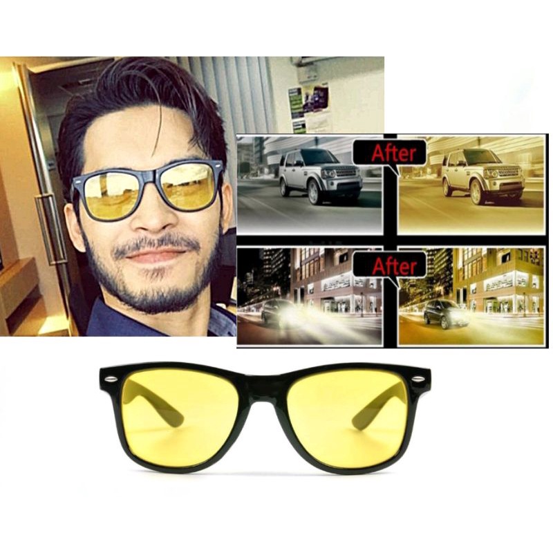Spek Malam Night Vision Driving Glasses Spek Zafrel Anti Glare Safety Sunglasses Cermin mata