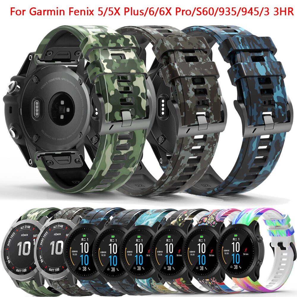 Fit for Garmin Fenix 7X/ Fenix 6X Pro Watch Bands for Women Men, Fenix 5X  Plus Band, 26mm Quickfit Silicone Replacement Bands Straps Wristbands