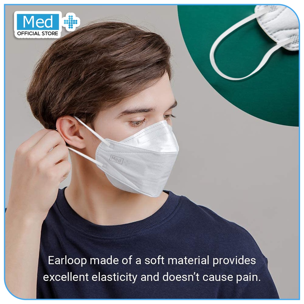 Med+ Masker KF94 50 Pcs / Masker Korea Kemenkes 4Ply Disposable Face Mask - Gambar 3