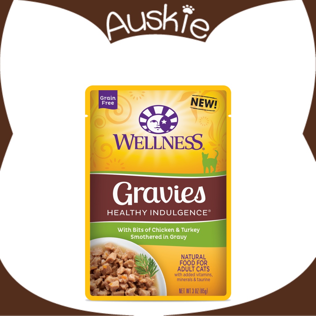 Wellness Healthy Indulgence Gravies Wet Cat Food 3oz (2 Flavors