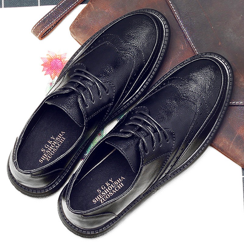 Mens casual dress hot sale shoes black