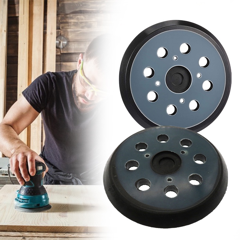 POWERTEC 5-Inch 8-Hole Sander Pad Replacement – 2-Pack, Fits DeWalt DWE6421, DWE6423, DCW210B