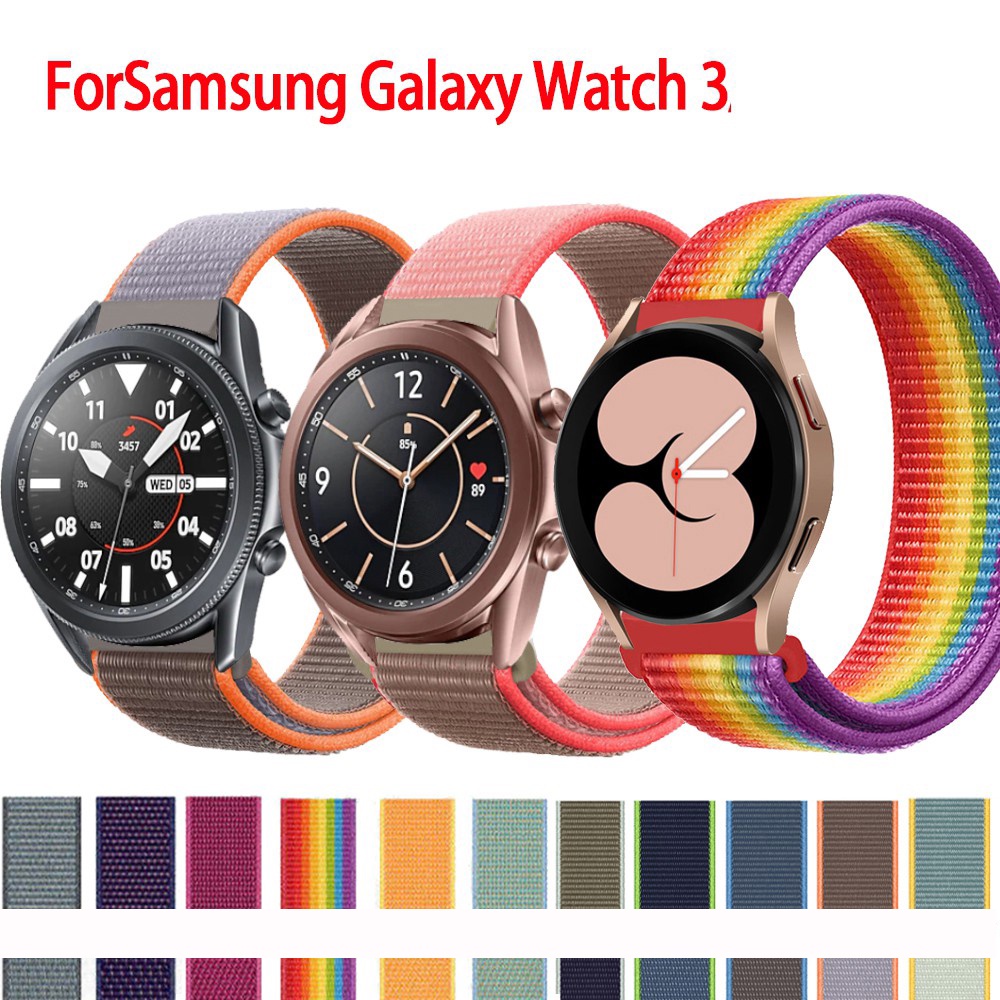 samsung galaxy watch 3 strap nylon woven nylon sport loop band for Samsung Galaxy Watch 3 41mm 45mm Band Shopee Singapore