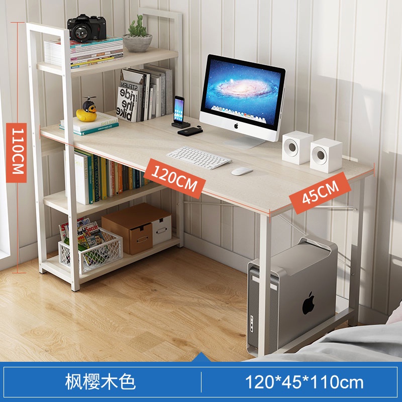 SZ ZR Computer Table Combination Desk Bookshelf Computer with Bookcase ...
