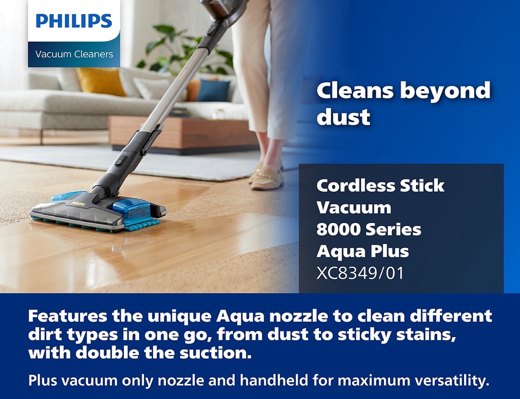 8000 SERIES AQUA PLUS CORDLESS VACUUM (XC8349-01) | TANGS Singapore