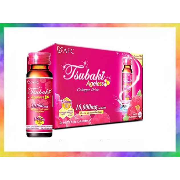 [Ready Stocks] -  AFC Tsubaki Ageless Age Defying Marine Collagen Beauty Drink 10,000mg 10 bottles x 50ml
