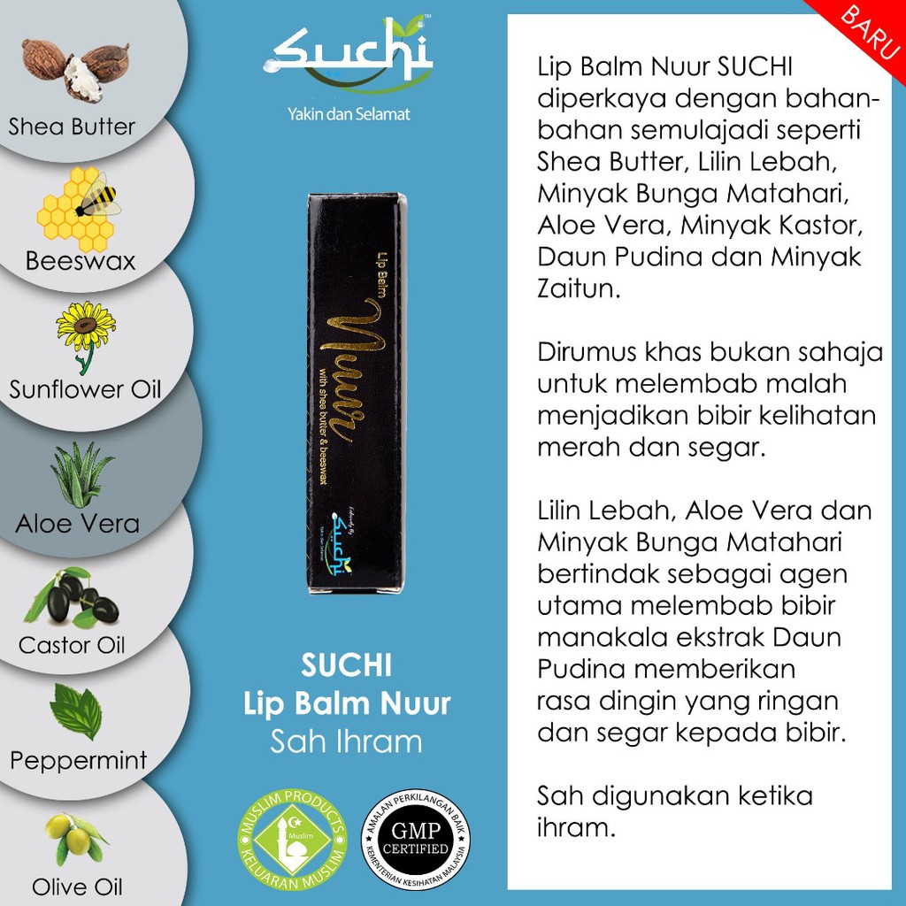 SUCHI Lip Balm Nuur Umrah Hajj | HAJIUMRAH SUCHI SET | MESRA WUDUK AND ...