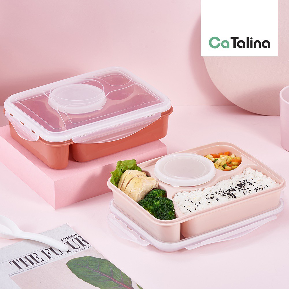 Lunch Box Kotak Makan 1000 ML Bento Anak Sekolah BPA FREE Anti Tumpah