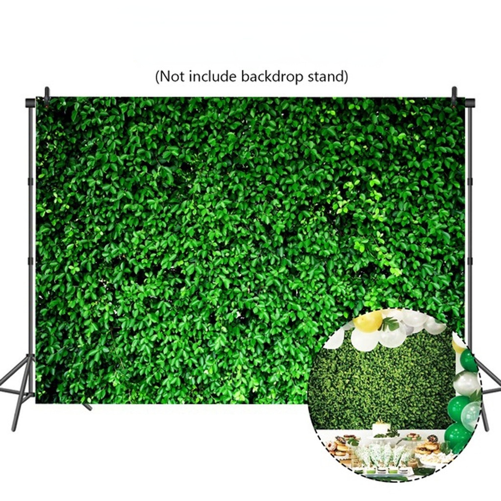 Green Leaves Wall Backdrop for Photography Grass Background Spring ...