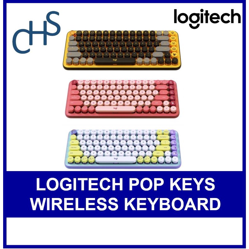 Logitech POP KEYS Wireless Mechanical Keyboard with Customizable Emoji ...