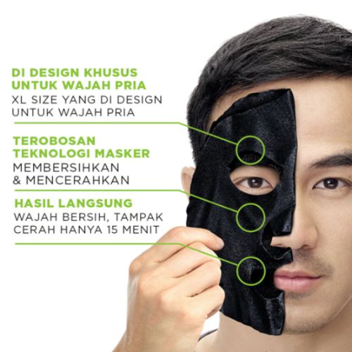 Garnier Men Turbo Bright Sheet Mask 1's - Gambar 2