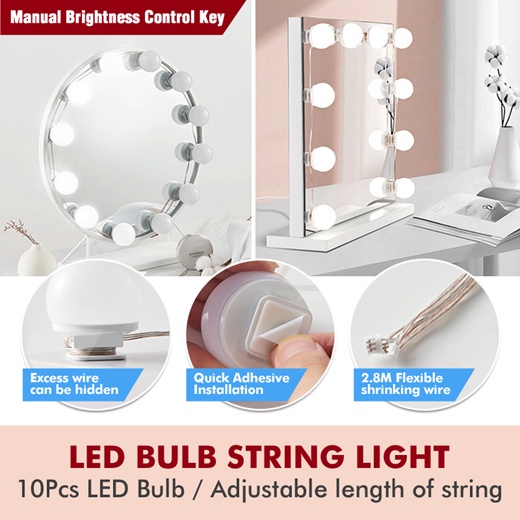 Best Vanity Mirror Lights for Makeup / LED Bulb String Light